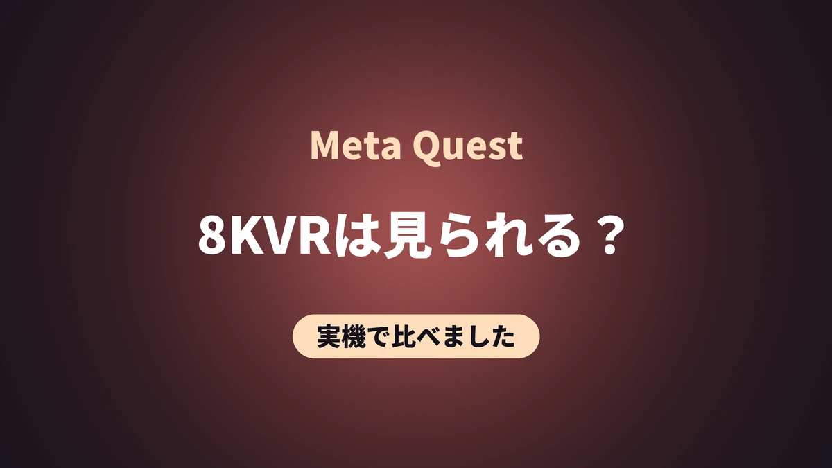 Meta Quest 8KVRは見られる？
